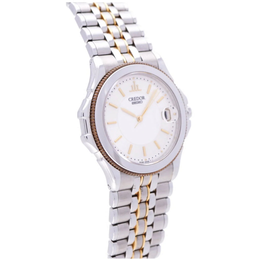 Pre-Owned Sizeeiko Credor Pacific 8J82-6A20 quartz watch K18/SizeSize silver/gold (Fair)