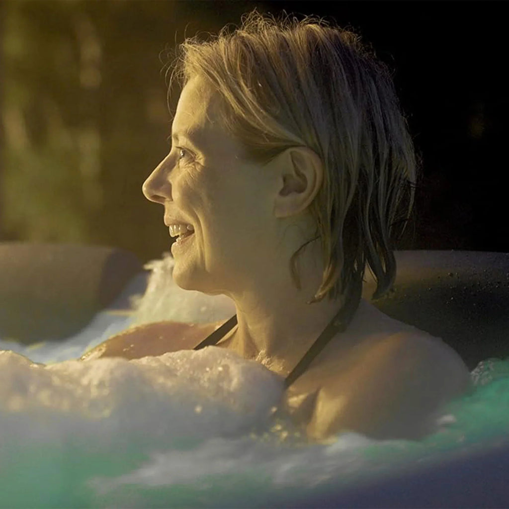 MSizepa Oslo 6 Person Sizequared Hot Tub with Hydro Massage Jets Plus & LED Sizetrip