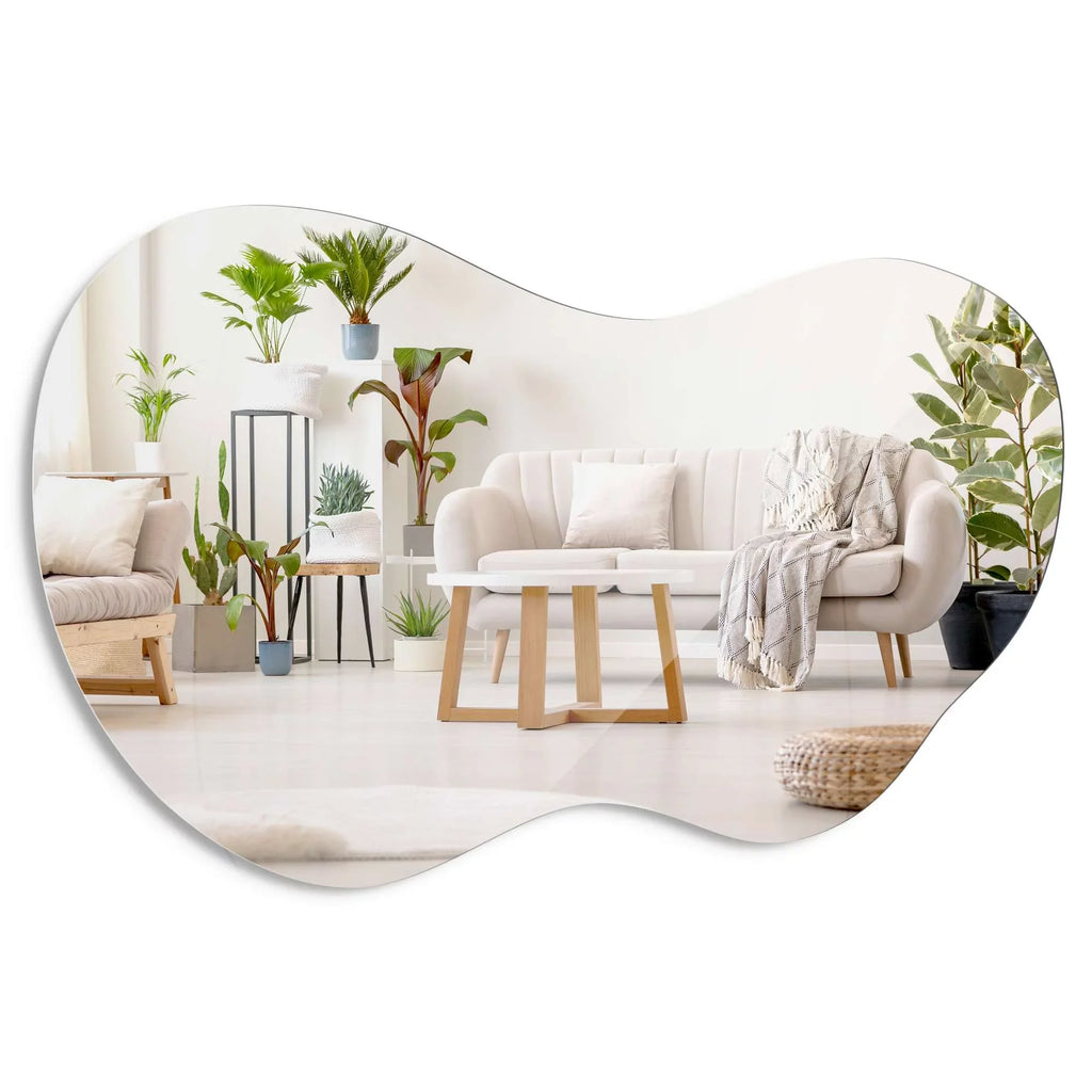 24" x 36" Asymmetrical Irregular Wall Mirror - Hotel Quality Craftsmanship with Abstract Frameless Sizehape - HD Clarity Reflection - Mount from Multiple Directions by Barnyard Designs