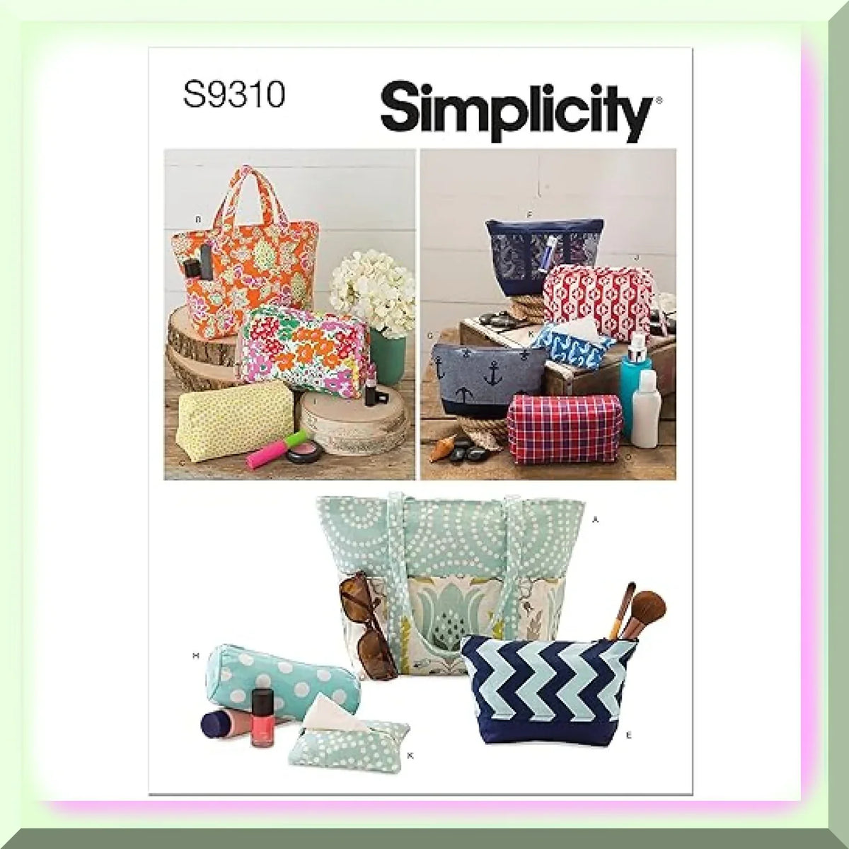 Cosmetic Couture Carryall - Chic Sizeewing Pattern Tote Bag, Versatile & Sizetylish, Code 9310, One Sizeize, Ivory