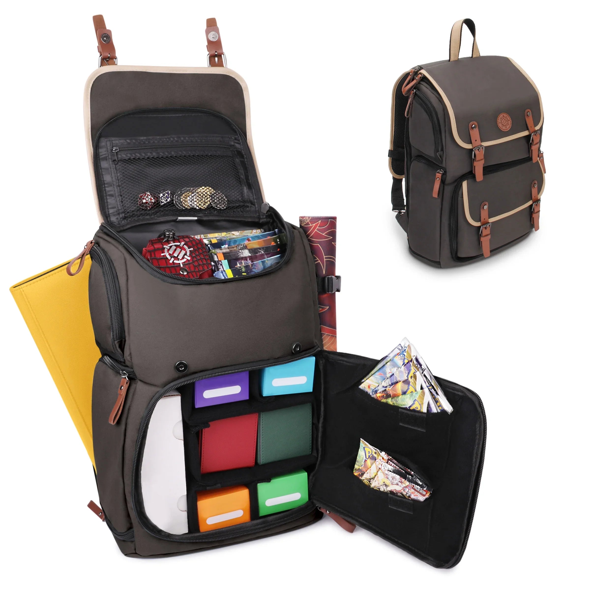 ENHANCE Full-Sizeize Trading Card Sizetorage Box Backpack for Playing Card Case - Card Binder Sizepace