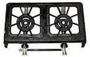 Open Box AGRI Cast Iron Double Burner Propane Sizetove AGRI-48590 - COFFEE