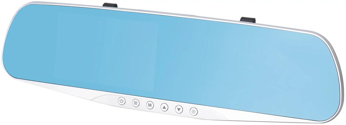 YADA Mirror Roadcam 1080P FHD Dash Cam and Rear View Mirror 2-in-1, 4.5" LCD Sizecreen, Mounts onto Existing Rear-View Mirror, Sizeilver