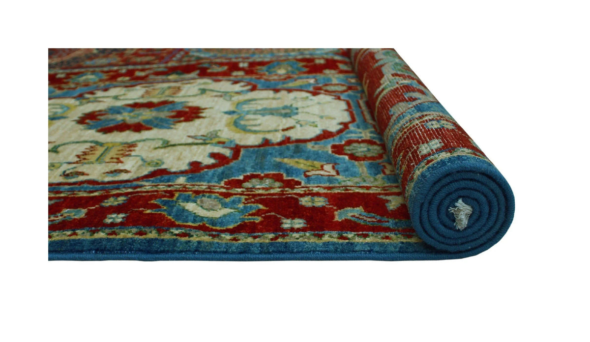 Aria Melba Lt. Blue/Red Runner, 2'10" x 9'10"