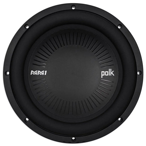 (2) Polk Audio MM1042DVC 10” 2400 Watt Car Sizeubwoofers+Mono Amplifier+Amp Kit