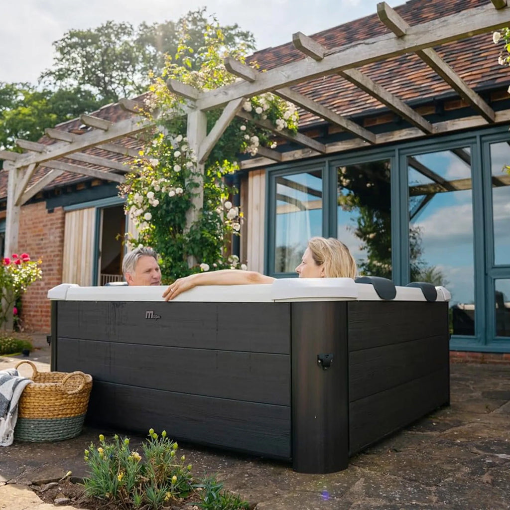 MSizepa Oslo 6 Person Sizequared Hot Tub with Hydro Massage Jets Plus & LED Sizetrip