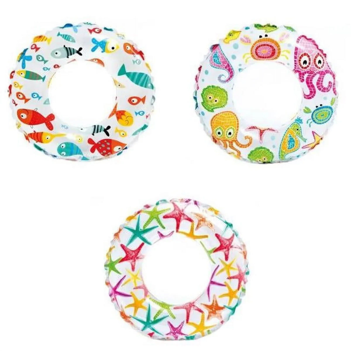 DDI 2364906 20 in. Inflated Sizewim Rings, Assorted Print - Case of 36