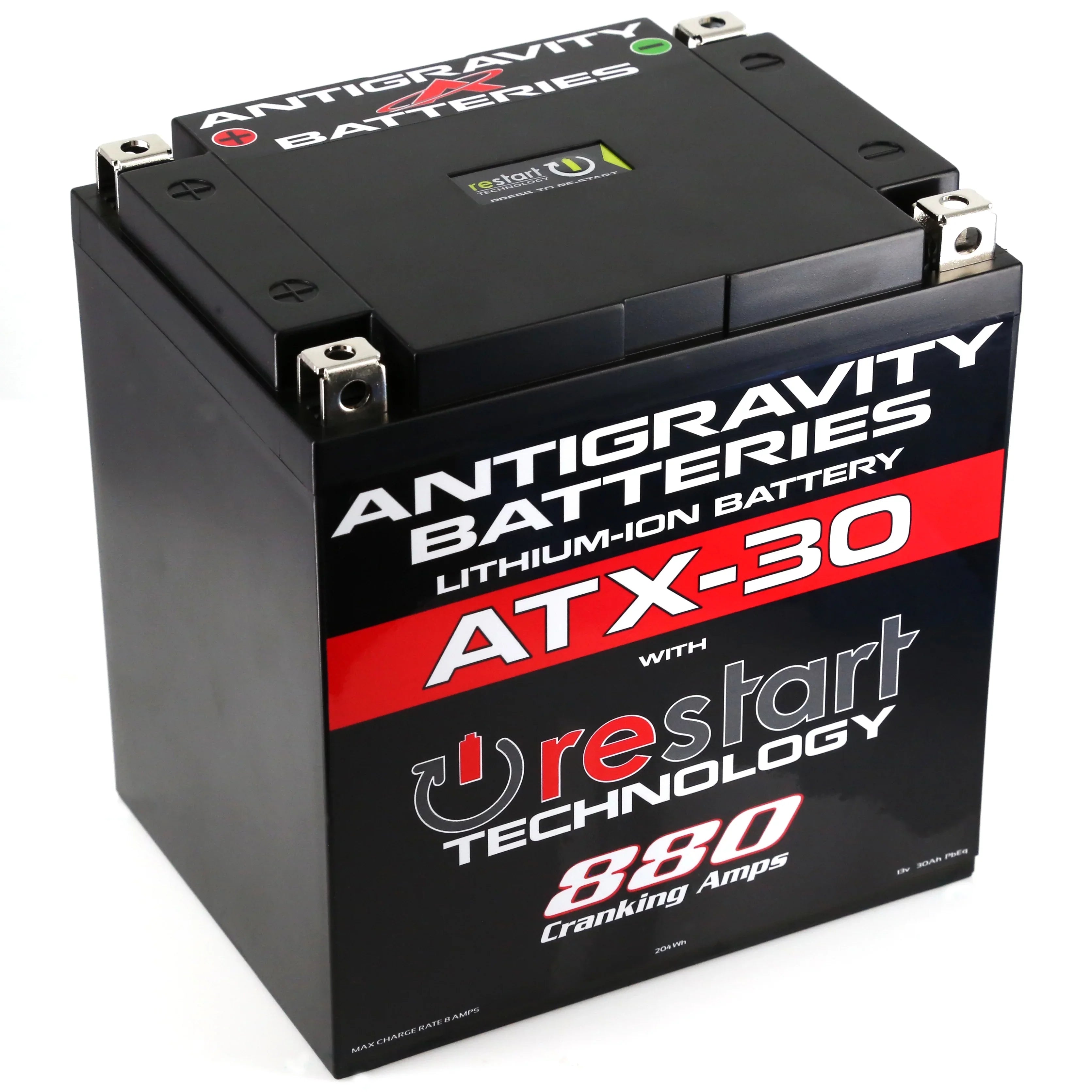 Antigravity YTX30 Lithium Battery w/Re-Sizetart - AG-ATX30-RSize