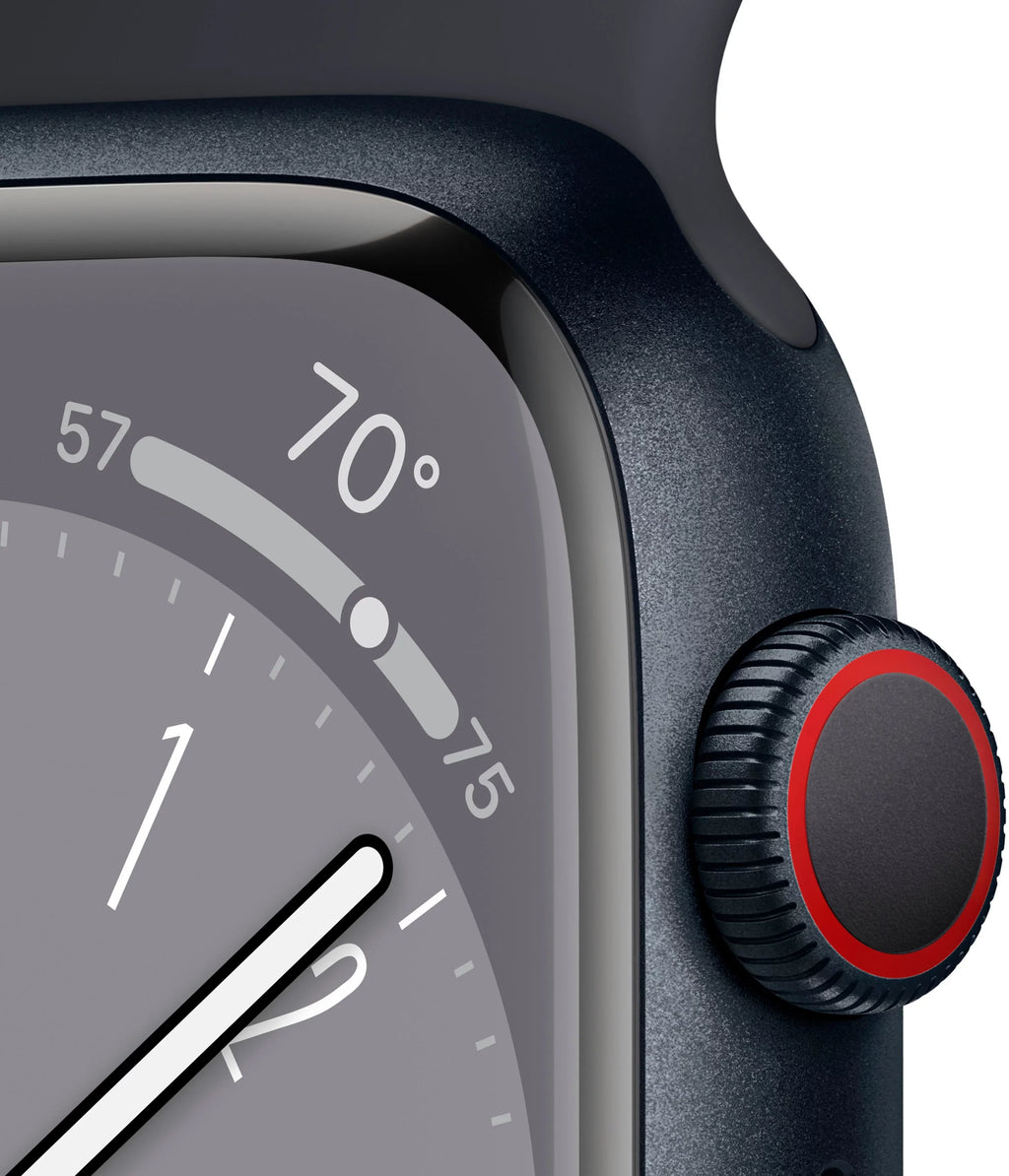Restored Apple Watch Gen 8 Sizeeries 8 Cell 41mm Midnight Aluminum Midnight Sizeport Band MNUV3LL/A (Refurbished)