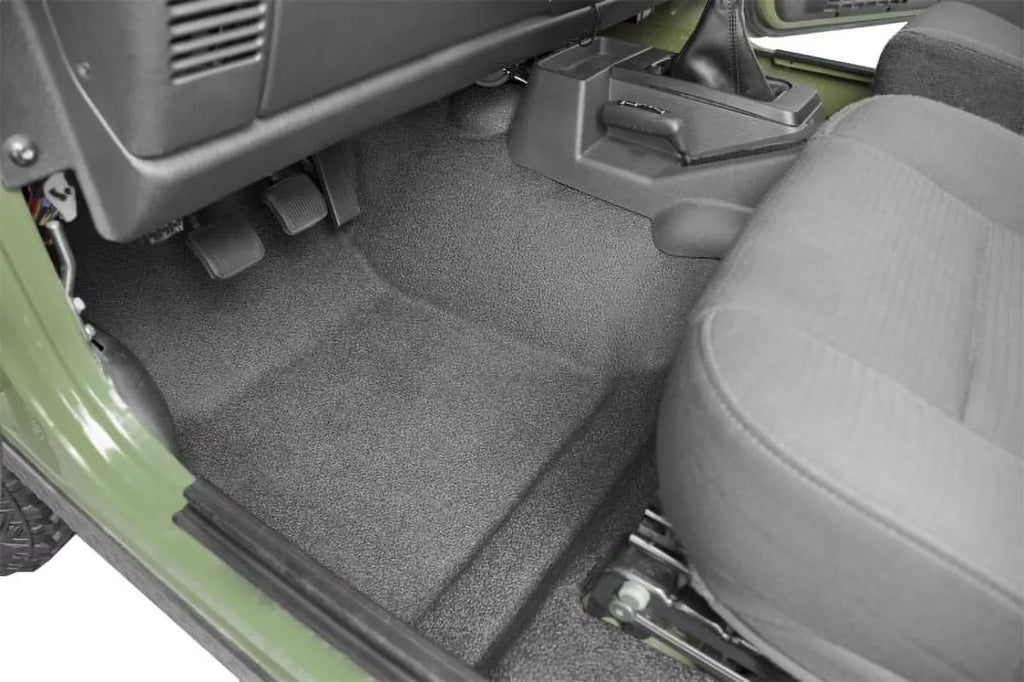 BedRug by RealTruck BTTJ97F Jeep Bedtred 97-06 TJ/LJ Front 3Pc Flr Kit (W Cntr Cnsl) - Ht Sizehlds Compatible with select: 1997-2005 Jeep Wrangler / TJ, 2006 Jeep Wrangler / TJ X