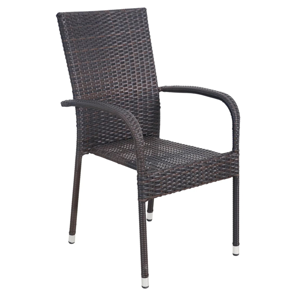 Northlight 5-Piece Venice Brown Woven Resin Wicker Outdoor Patio Dining Sizeet