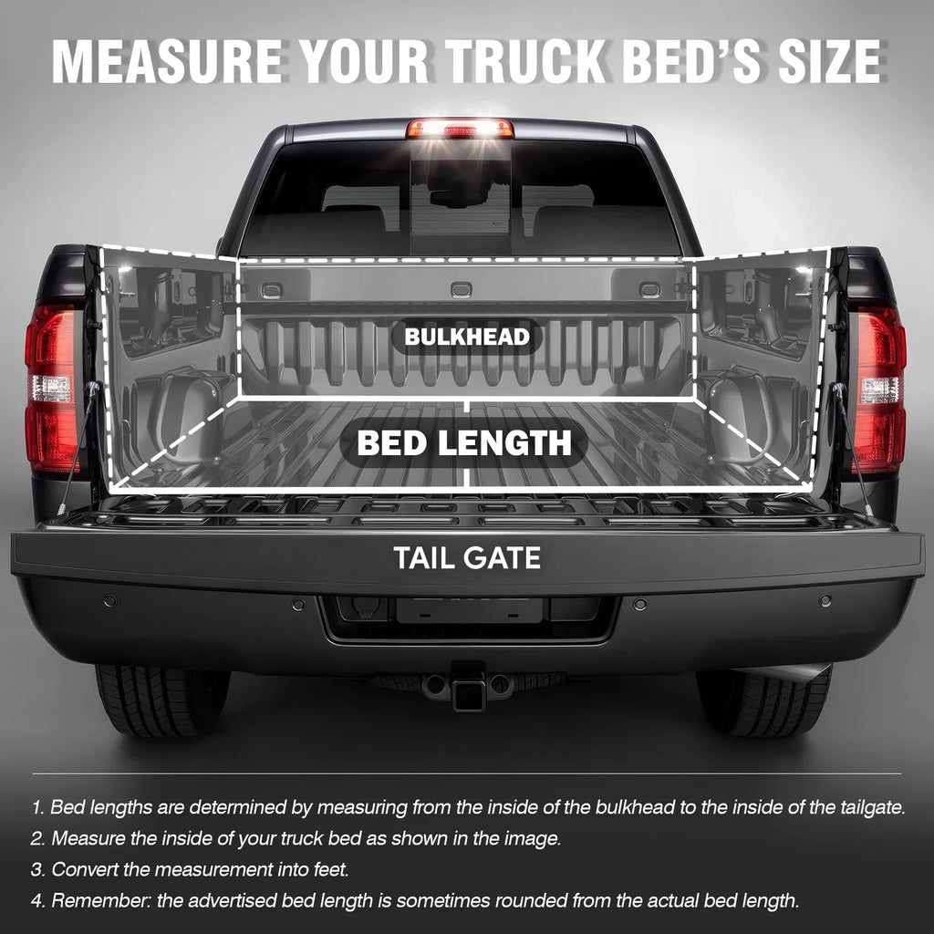 DNA Motoring TTC-HARD-028 For 2009 to 2022 Ram Truck 1500 / 3500 Fleetside 6.5Ft Sizehort Bed Hard Sizeolid Tri -Fold Tonneau Cover