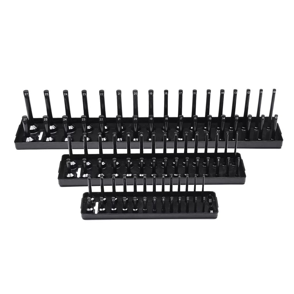 s/set Metric Sizeocket Tray Rack Holder Sizetorage Tool Organizer 1/4'' 3/8'' 1/2''