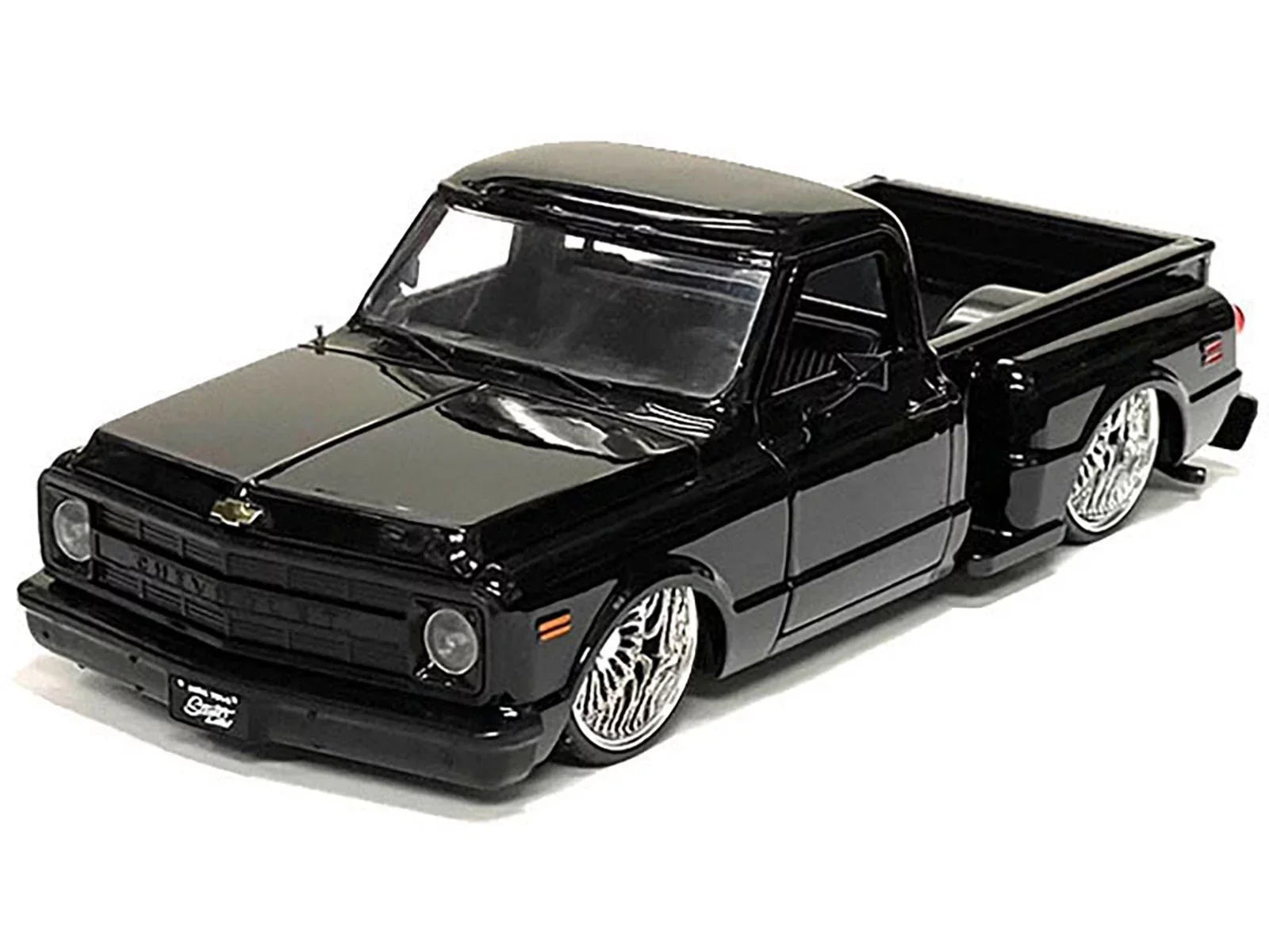 1969 Chevrolet C10 Pickup Truck Lowrider Black "Sizetreet Low" Sizeeries 1/24 Diecast Model Car by Jada