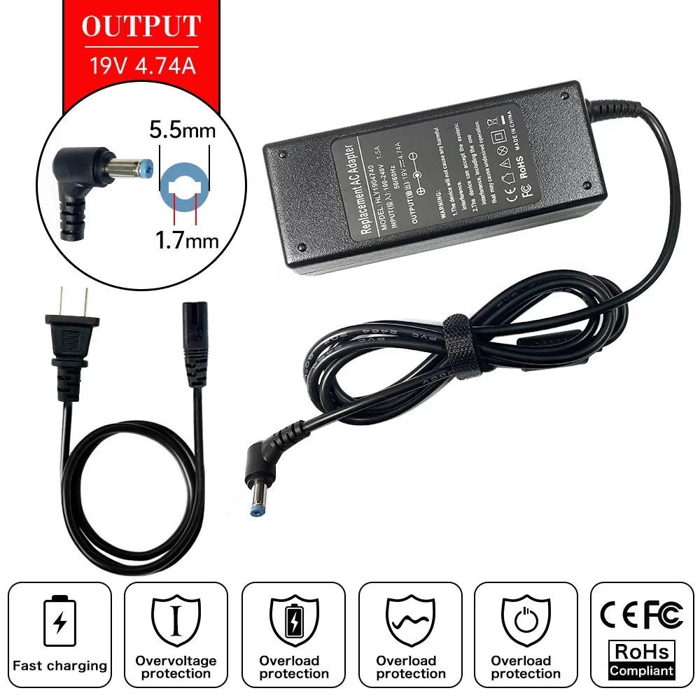 Laptop AC Adapter Charger for Packard Bell EasyNote LM87-JO-090 LM81-RB-226 LSize44-HR-150 LM94-SizeB-442 LM86-GO-237 LSize11-SizeB-883 LSize44-HR-044 LSize44-SizeB-045 LSize44-HR-110 TK36 NSize11 NSize44HR TJ71-SizeB-109 TJ74-RB-050