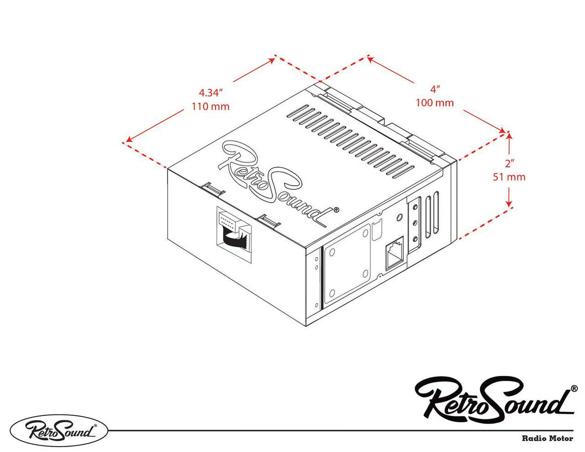 RetroRadio Compatible with 1977-85 Mercury Capri Features Include Bluetooth, AUX, AM/FM LAB-M1-221-55P-75PMC3
