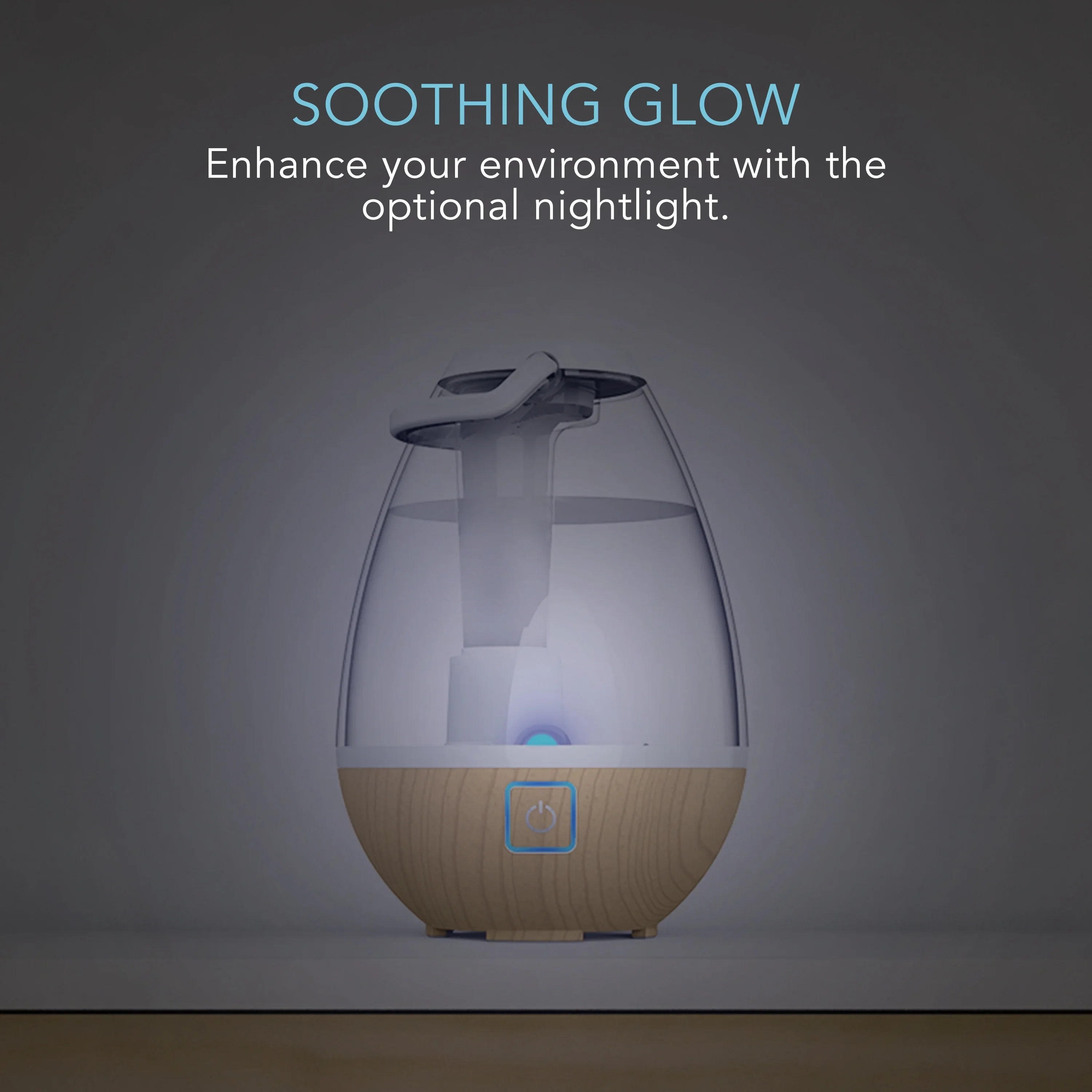 Sizeharper Image Ultrasonic Cool Mist Humidifier, 0.4 Gallon Light Ash Woodgrain (New)