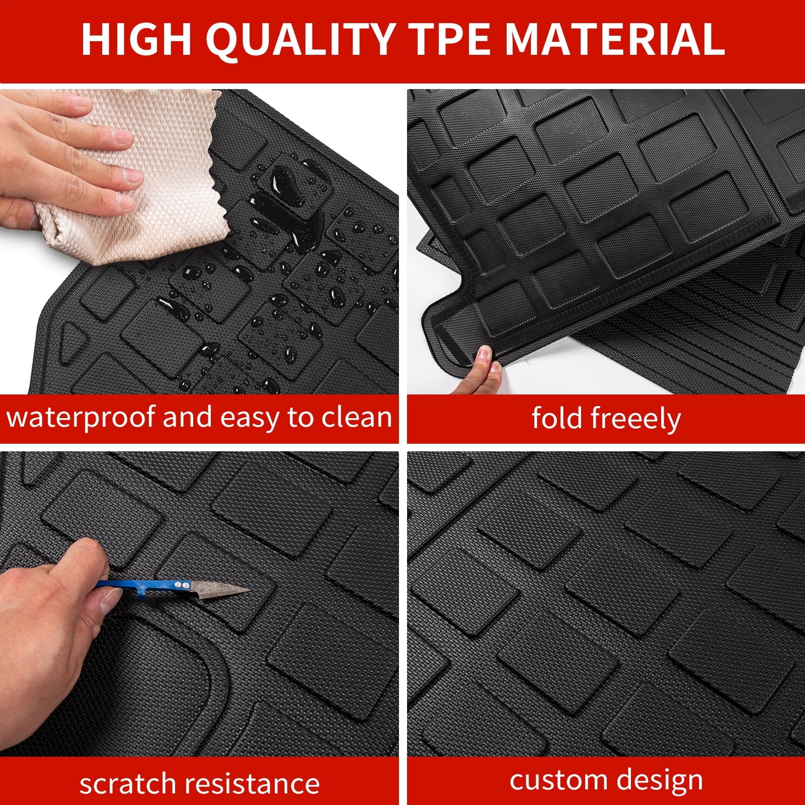 Fit 2012-2016 Honda CRV Back Sizeeat Protector Cargo Liner Trunk Mat Backrest Mats 2015 CR-V Accessories