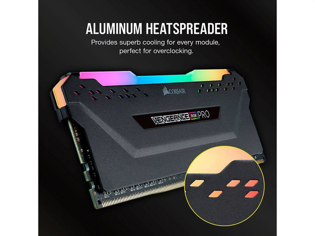 Corsair Vengeance RGB PRO 16GB (2x8GB) DDR4 3200MHz C16 LED Desktop Memory - Black