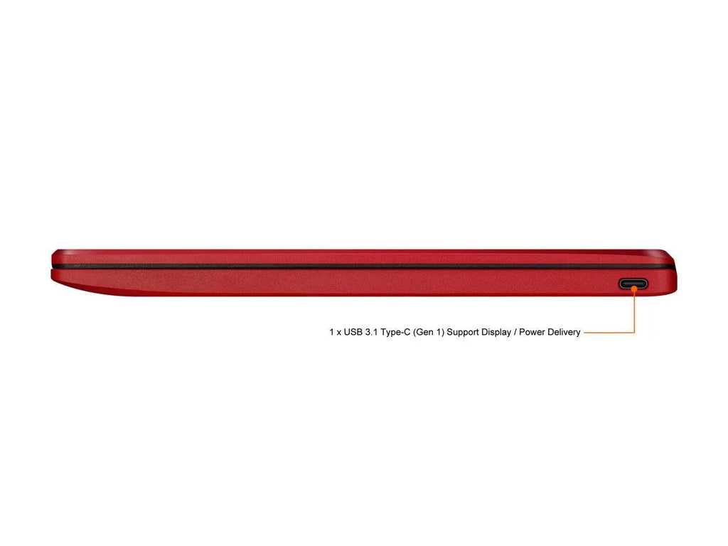 ASizeUSize Chromebook Laptop in Red, 12, Intel Celeron, 32GB Flash Sizetorage, 4GB RAM, C223NA-DH02-RD