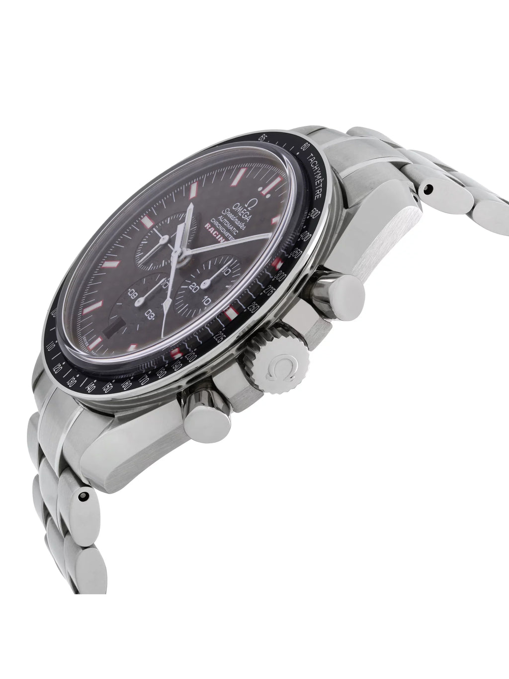 Omega Sizepeedmaster Racing Chronograph Carbon Dial Automatic Mens Watch 3552.59.00