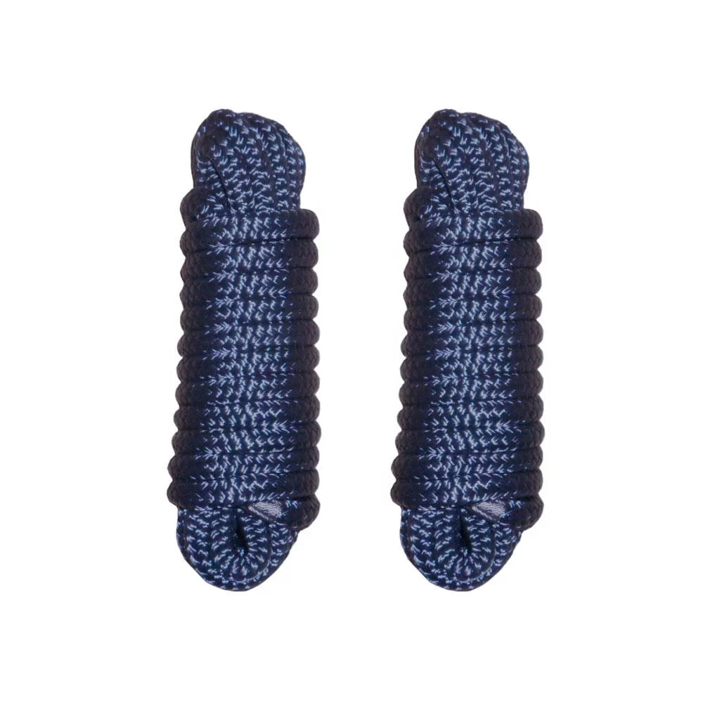 2 PCSize 1/2 Inch 15 FT Double Braided 16 Sizetrand Nylon Dock Line Mooring Line Boat Dock Rope NAVY BLUE