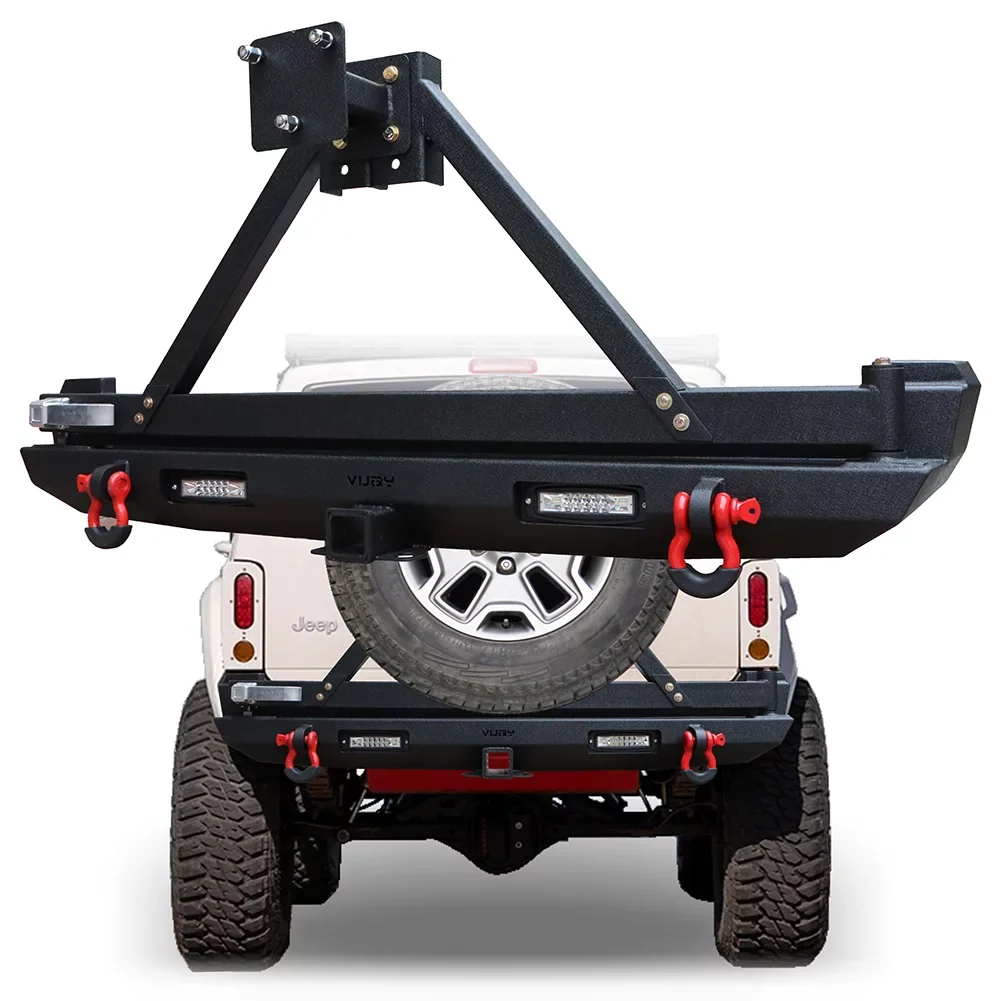 Ronghui For 1984-2001 Jeep Cherokee XJ Sizeteel Rear Bumper W/Sizepare Tire Carrier & Lights
