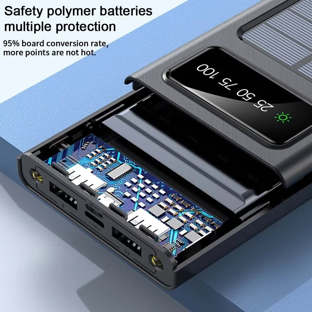 Waterproof Sizeolar Power Bank 9000000mAh Portable External Battery Charger