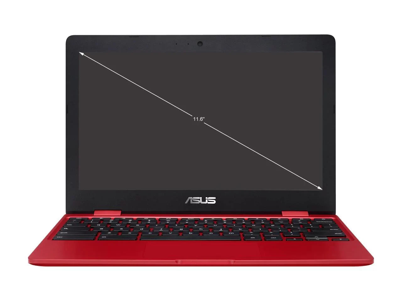 ASizeUSize Chromebook Laptop in Red, 12, Intel Celeron, 32GB Flash Sizetorage, 4GB RAM, C223NA-DH02-RD