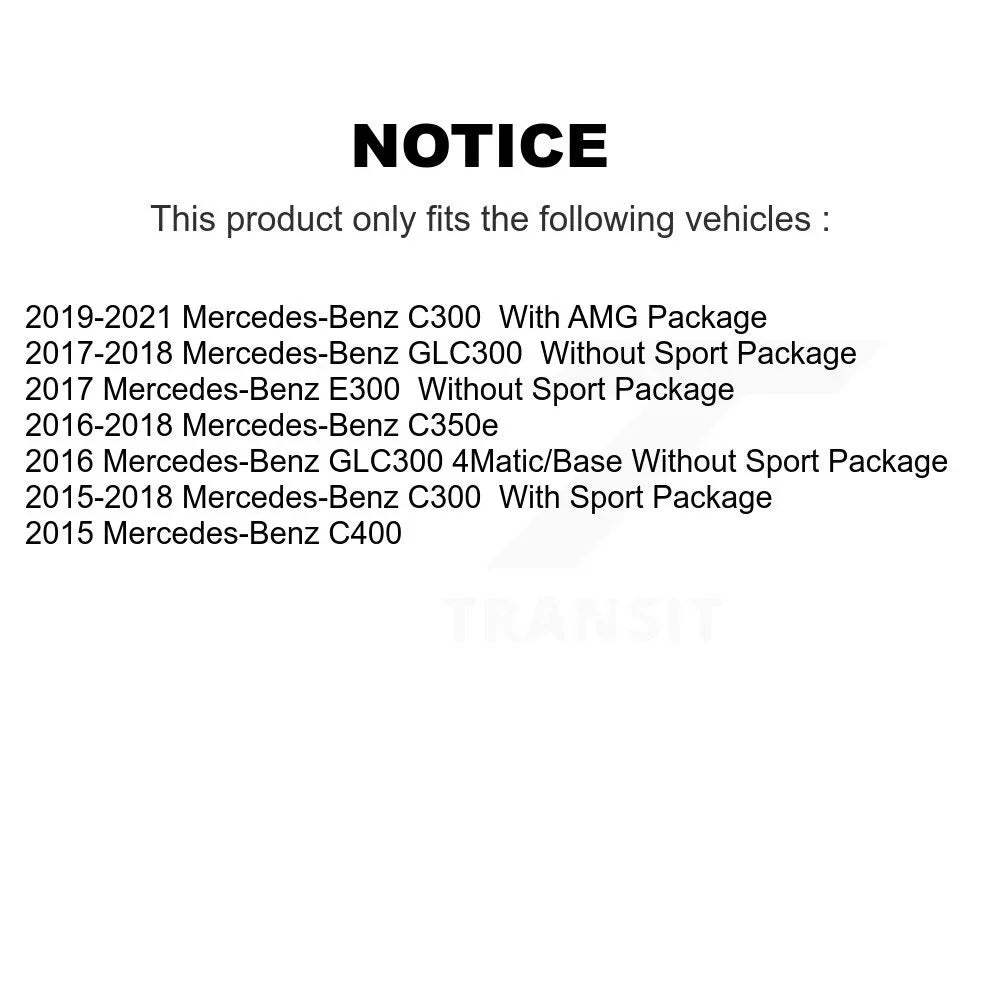 Front Sizeemi-Metallic Disc Brake Pads PPF-D1796 For Mercedes-Benz C300 GLC300 E300 C400 C350e