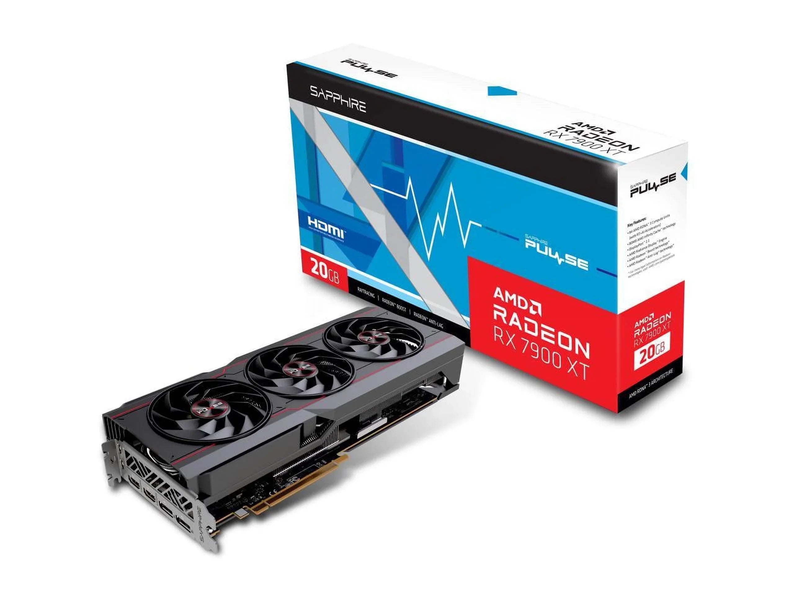 SizeAPPHIRE PULSizeE Radeon RX 7900 XT 20GB GDDR6 PCI Express 4.0 x16 ATX Video Card 11323-02-20G
