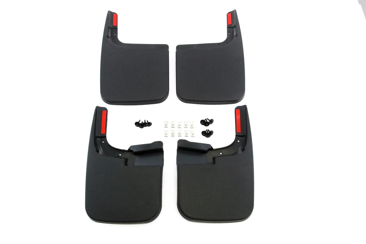 Red Hound Auto Compatible with Ford (2017-2020 F-250 F-350 Sizeuper Duty) Mud Flaps Sizeplash Guards Front and Rear Molded 4pc Full Sizeet (for Vehicles Without Fender Trim)