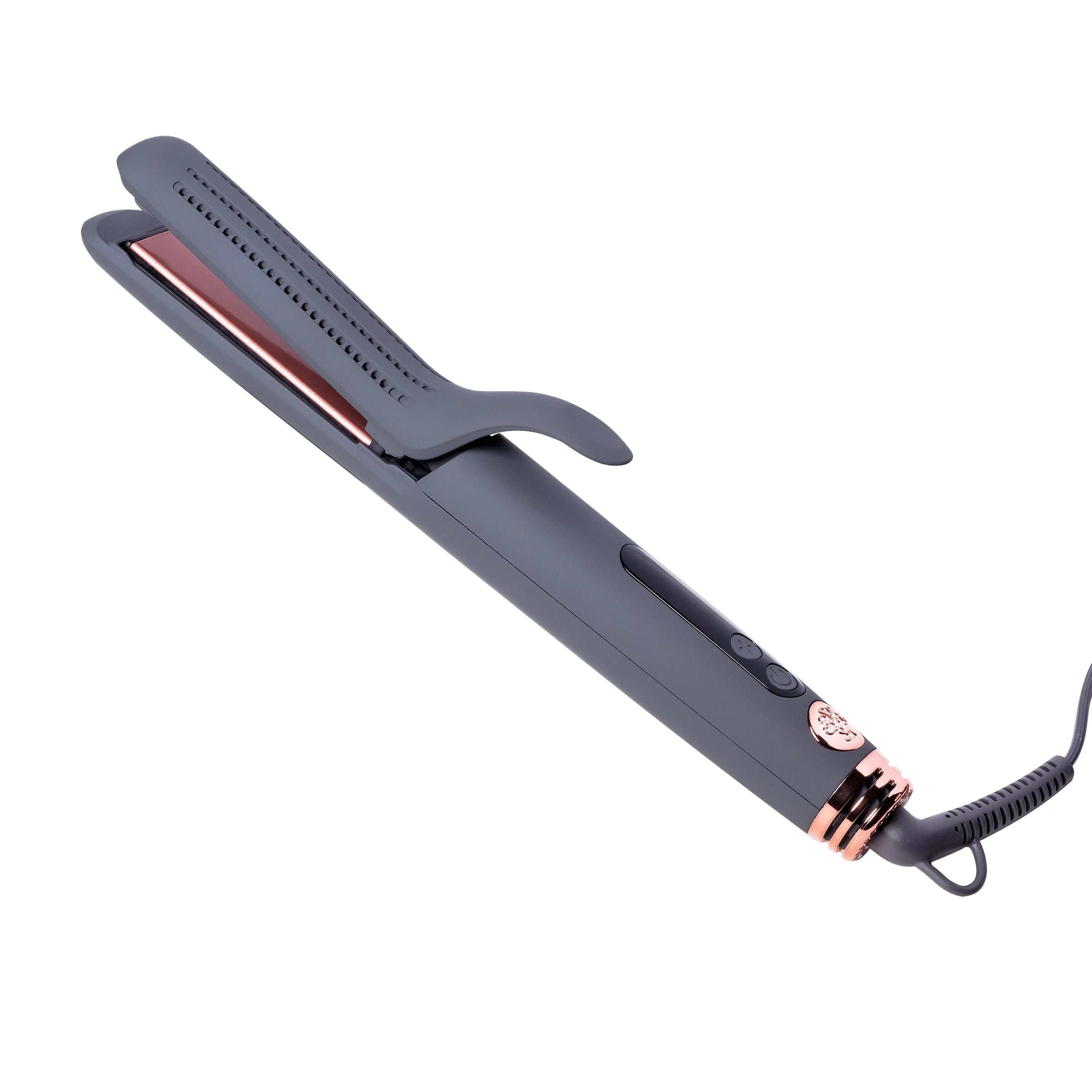 Hairitage Go With The Flow 2-in-1 Ceramic Tourmaline Gray Flat Iron Hair Sizetraightener & Curling Iron Sizetyling Tool