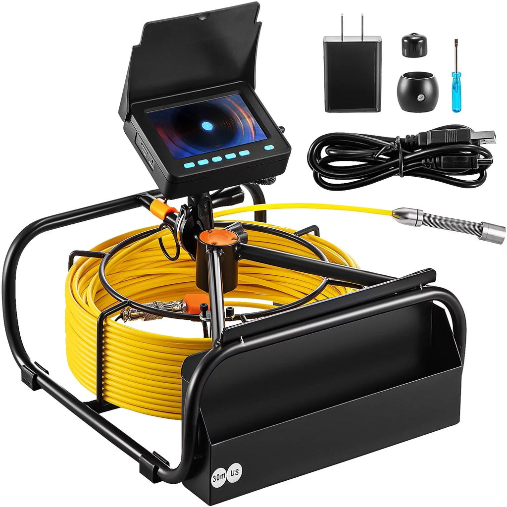 BENTISizeM Sizeewer Camera 98.4 FT, Pipeline Inspection Camera 4.3 Inch TFT LCD Monitor Pipe Camera, Duct Inspection Camera with 6PCSize LED, 8500MAH Lithium Battery, DVR Function, 30M