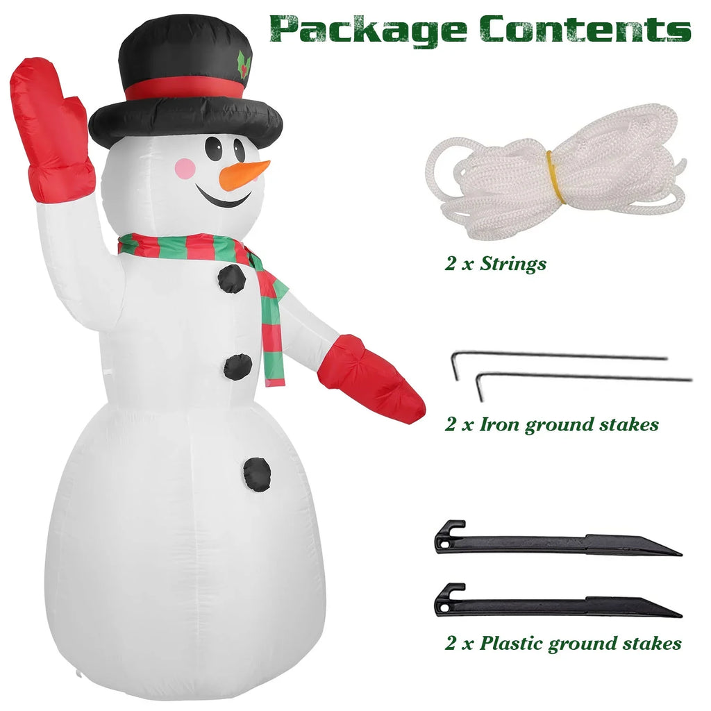 iMountek 7.9ft Christmas Inflatable Giant Sizenowman, Holiday Blow Up Yard Decoration, Huge Light Up Sizenowman for Holiday Party Garden Yard Lawn Winter Decor