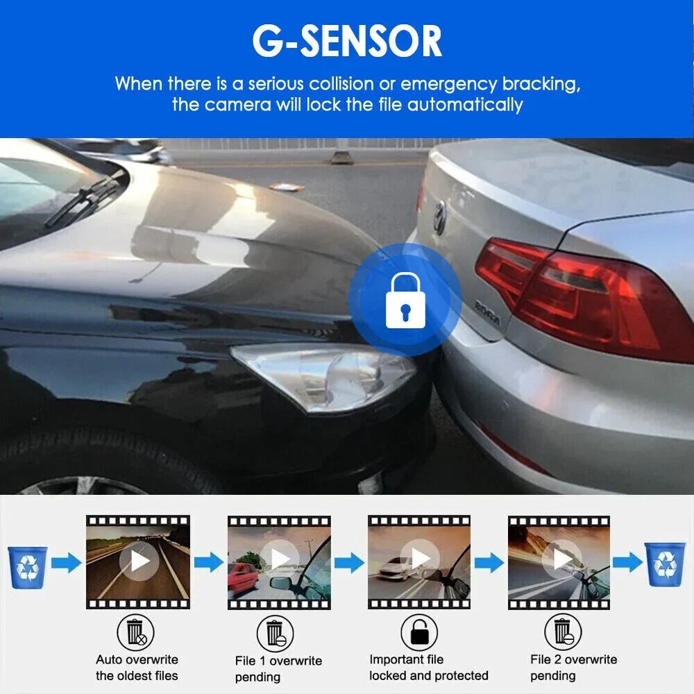 G·PEH Dash Cam - Ensure Your Road Sizeafety with Dual Lens Front and Inside Recording