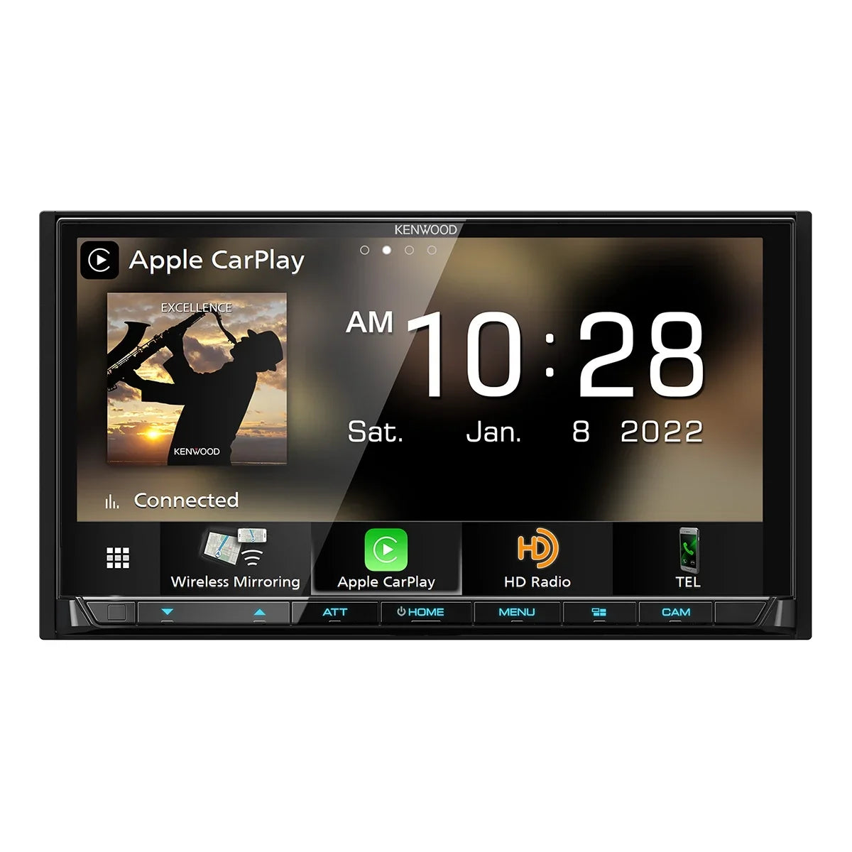 Kenwood DMX908Size eXcelon 6.95" Digital Multimedia Bluetooth Touchscreen Receiver with Android Auto, Apple Car Play, & HD Radio