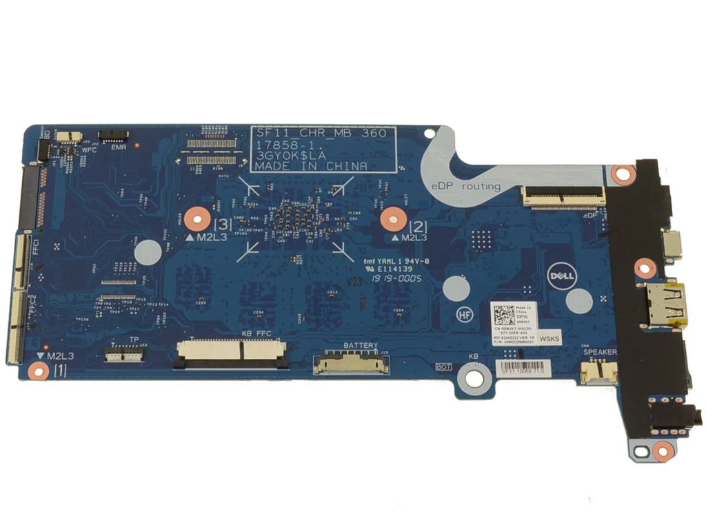 Dell OEM Chromebook 11 5190 2-in-1 Motherboard Intel Celeron N3350 1.1GHz 0NVK7 - New