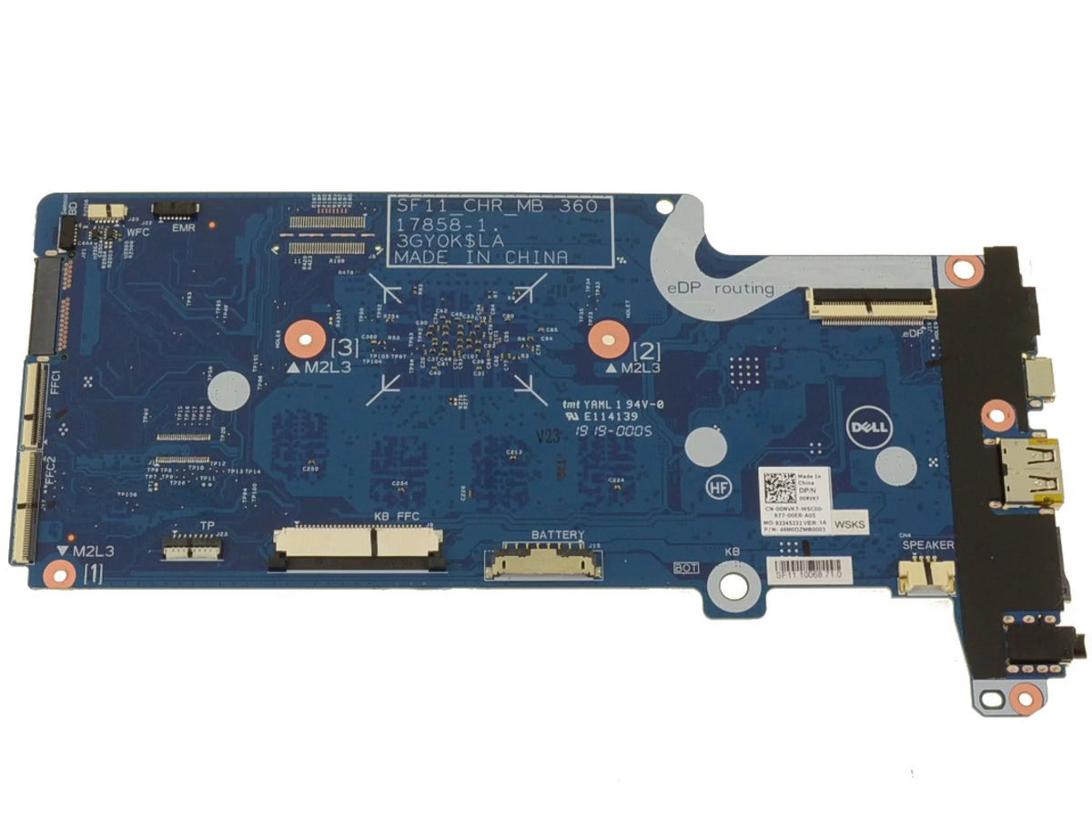 Dell OEM Chromebook 11 5190 2-in-1 Motherboard Intel Celeron N3350 1.1GHz 0NVK7 - New