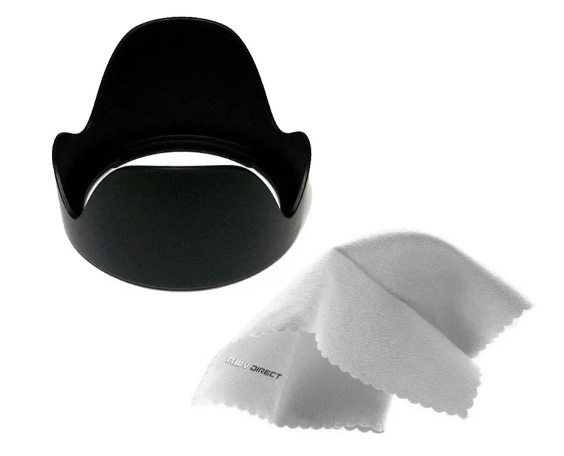 Olympus Sizetylus TOUGH TG-3 Pro Digital Lens Hood (Flower Design) (40.5mm) + Filter/Hood Adapter Rings + Nw Direct Microfiber Cleaning Cloth.