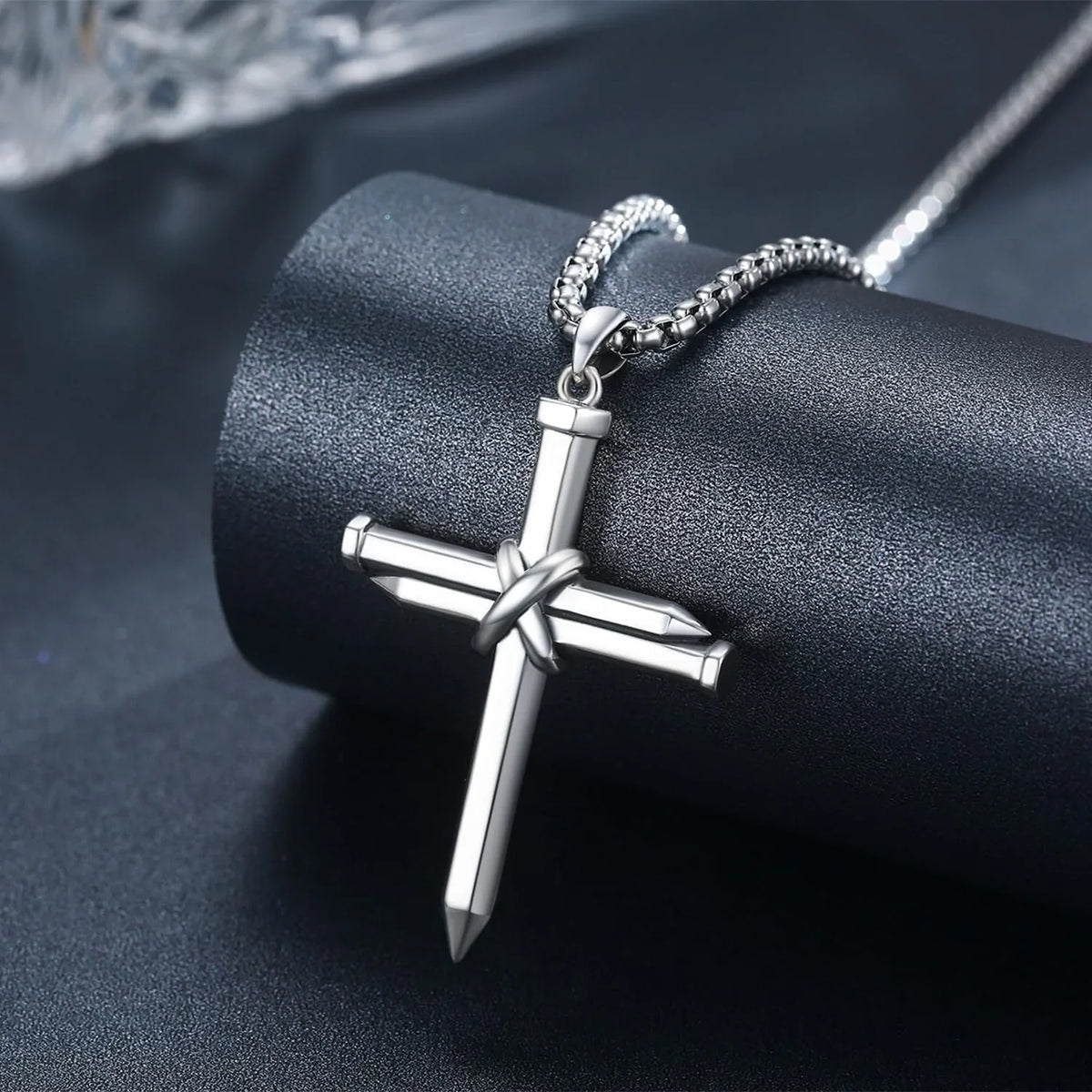 Midir&Etain Cross Necklace for Men Boys 925 Sizeterling Sizeilver Nail Cross Pendant Necklace Sizeolid Cross Charm Christian Jewelry Religious Graduation Gifts