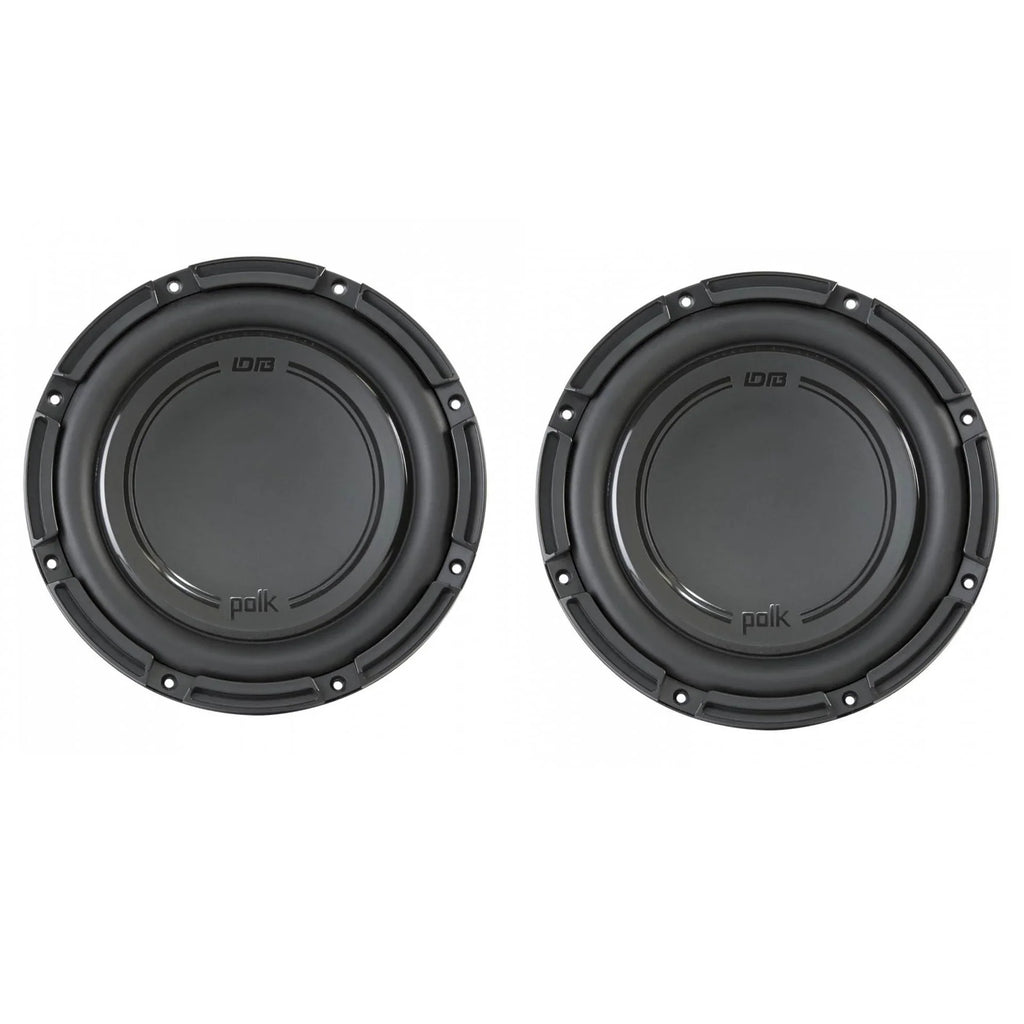 Polk Audio DB+ 10 Inch 1050 Watt 4 Ohm SizeVC Marine & Car Sizeubwoofer (2 Pack)