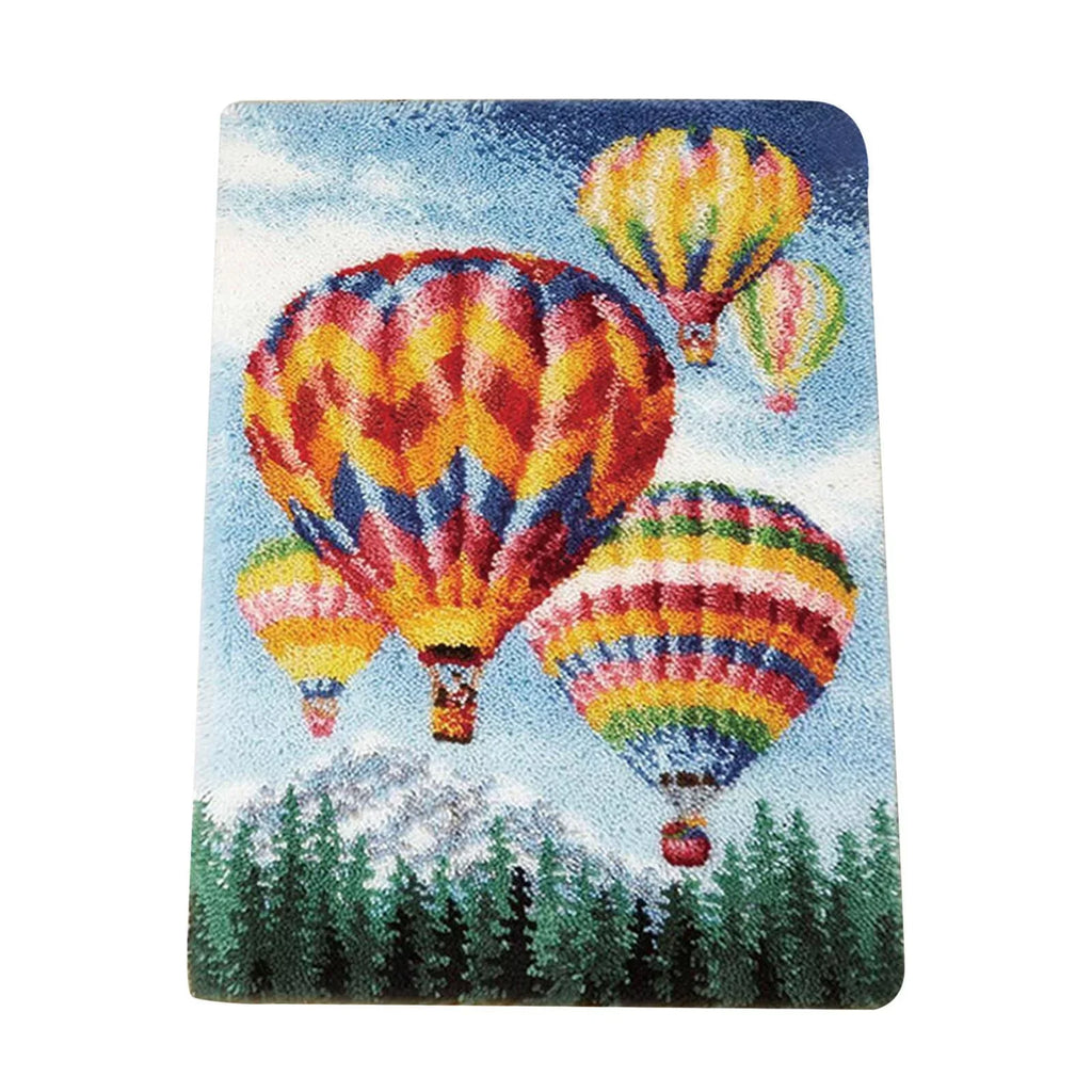 latch and hook Rug Kits, Embroidery Carpet Hot Air Balloon latch and hook Rug, for Adults Kids Pillow Crochet Hook crafts Blanket for Living room and home