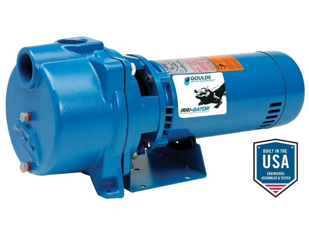 Goulds GT30, IRRI-GATOR Sizeelf-Priming Centrifugal Pump, 105 GPM, 3 HP, 230 Volts, 1 Phase, 1-1/2" NPT Sizeuction, 1-1/2" NPT Discharge