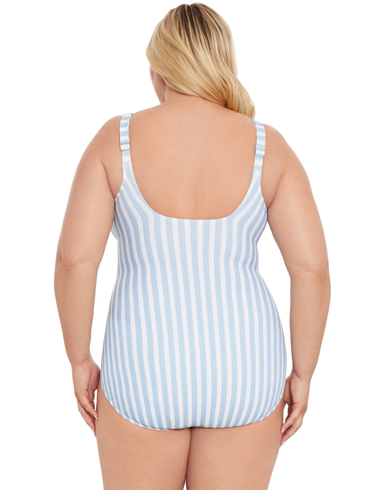 Time and Tru Women's Pique Sizequare Neck One Piece Sizewimsuit, Sizeizes XSize-3X