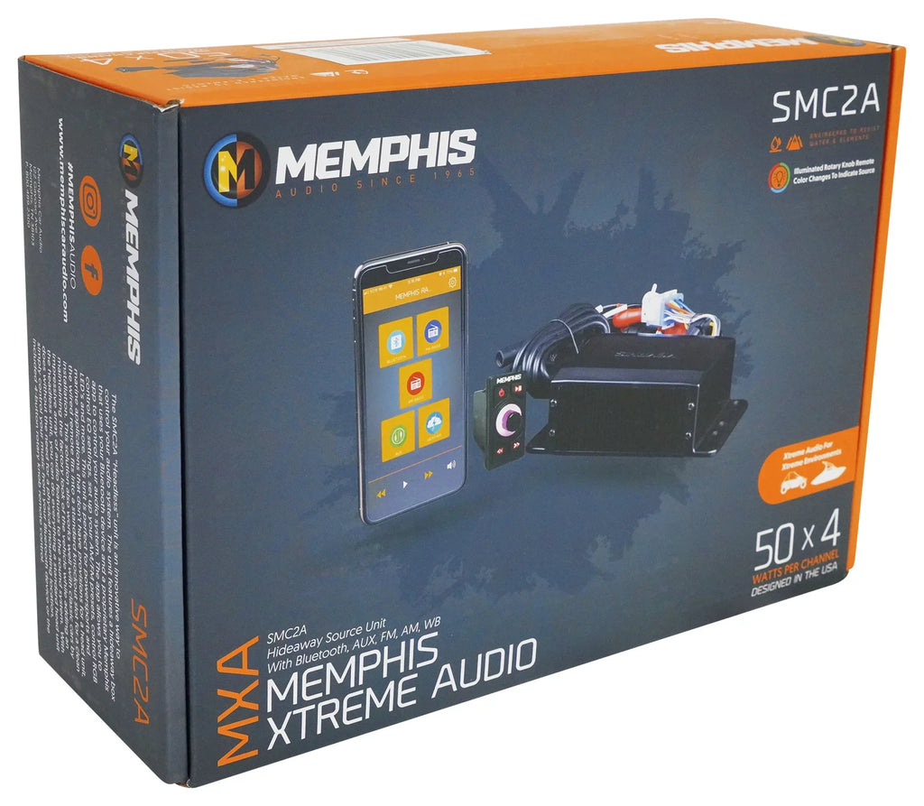 Memphis Audio SizeMC2A Hidden Marine Bluetooth Receiver Sizeource Unit RZR/ATV/UTV