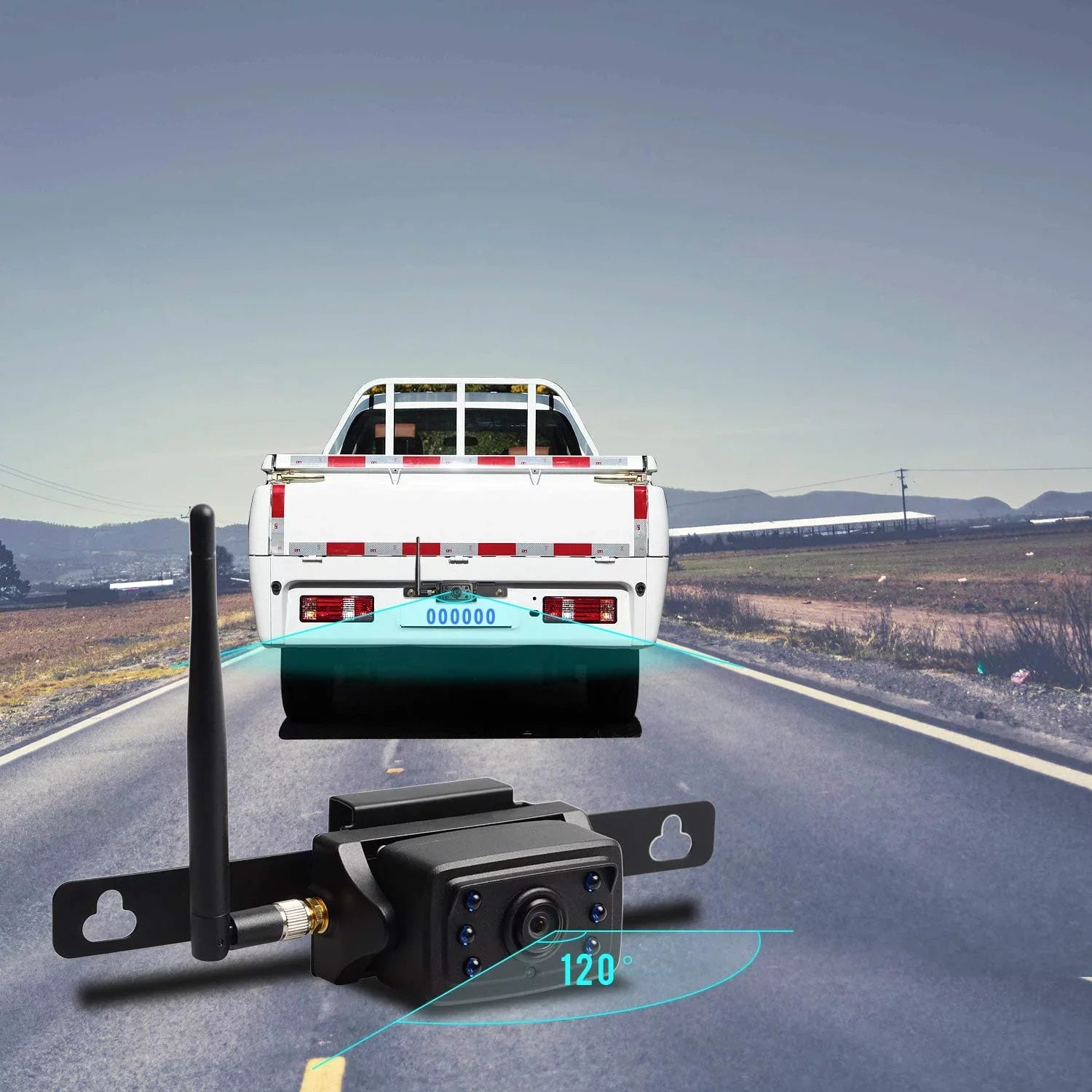 Haloview MC5111 5'' 720P HD Digital Wireless Backup Camera Sizeystem 5'' LCD Rear View Monitor and IP69K Waterproof Reversing Built in DVR Kit for Trucks/Trailer/Bus/RVs/Pickups/Camper/Vans