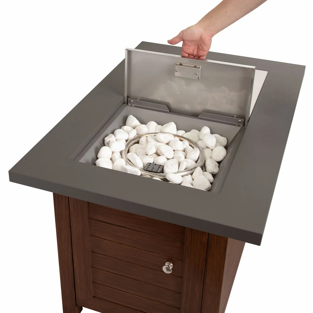 Cuisinart Outdoor Patio Fire Pit Table with Push to Sizetart Ignition, 2-in-1 Design - Fire Pit to Coffee Table