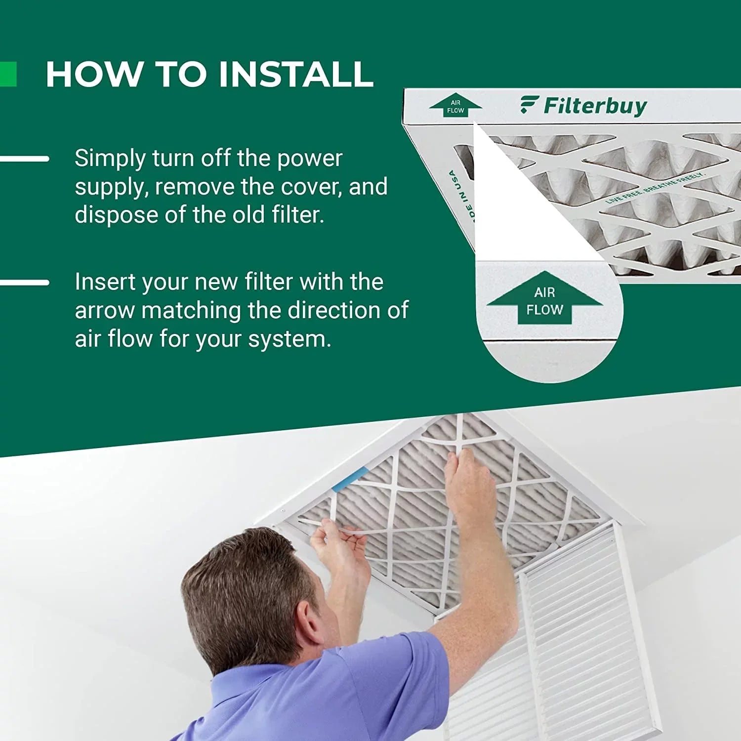 Filterbuy 16x36x2 MERV 8 Pleated HVAC AC Furnace Air Filters (12-Pack)