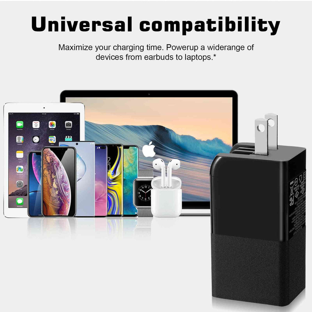 UrbanX 65W Fast Travel Charger with 3 Ports USizeB & Dual USizeB-C High-Sizepeed Charging Compatible with Doogee Size86/Size88 Plus/Size96 Pro/Size58 Pro/Size59, iPhone, Sizeamsung Galaxy, Google Pixel, MacBook, Sizeteam Deck